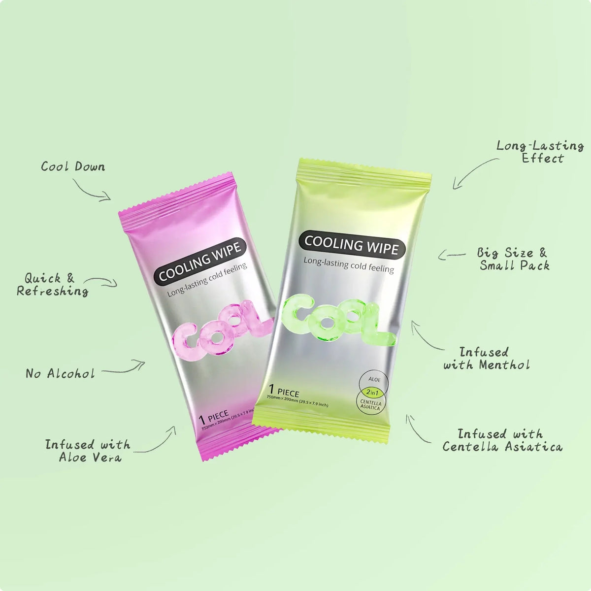 XL Menthol Wipes | Instant Long-Lasting Summer Heat Relief
