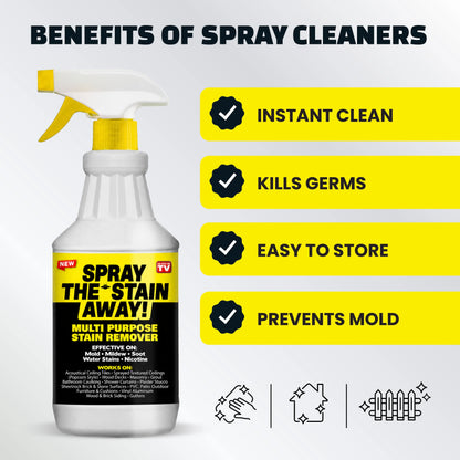 Multi-surface cleaner for mold, mildew, and stubborn grime. Works indoors and outdoors on brick, driveways, siding, bathtubs, fences, ceilings, and sidewalks.