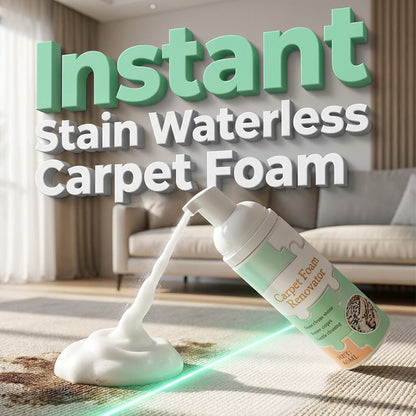Instant Water‑Free Foam Stain Remover with Towel, Powerful No‑Rinse Cleanser for Carpets, Upholstery & Home Fabrics🧼